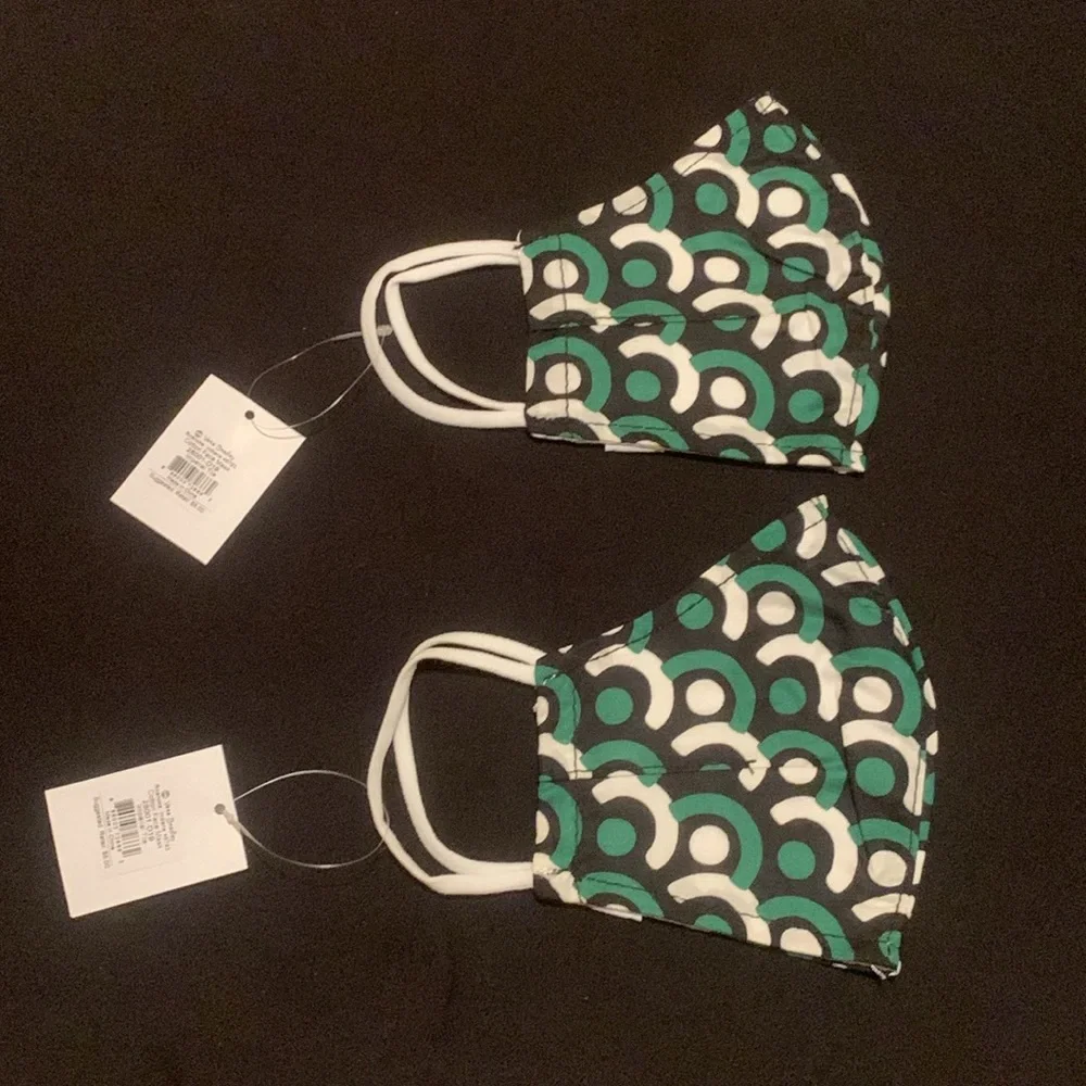 NWT Vera Bradley Cotton Face Mask Lot of 2 Imperial Tile